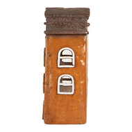 Clayre &amp; Eef   | Decoratie Huisje Oranje Grijs 20x15x34 cm | 6MG0124