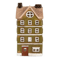 Clayre &amp; Eef   | Decoratie Huis Groen Beige 20x17x39 cm | 6MG0125