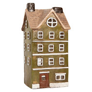 Clayre &amp; Eef   | Decoratie Huis Groen Beige 20x17x39 cm | 6MG0125