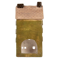 Clayre &amp; Eef   | Decoratie Huis Groen Beige 20x17x39 cm | 6MG0125