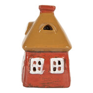 Clayre &amp; Eef   | Decoratie Huisje Rood Bruin 9x6x10 cm | 6CE2199