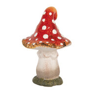 Clayre &amp; Eef   | Decoratie Paddenstoel Rood Wit 11x11x16 cm | 6CE2205