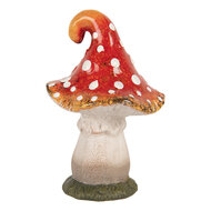 Clayre &amp; Eef   | Decoratie Paddenstoel Rood Wit 11x11x16 cm | 6CE2205