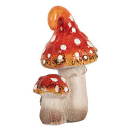Clayre &amp; Eef   | Decoratie Paddenstoelen Rood Wit 8x6x12 cm | 6CE2206