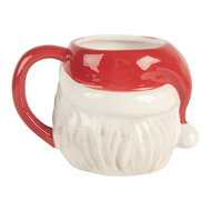 Clayre &amp; Eef   | Mok Rood Wit 16x12x11 cm / 550 ml | 6CEMU0197