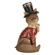 Clayre & Eef | Decoratie Vos Bruin Rood 9x8x17 cm | 6PR5637