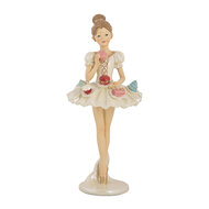 Clayre & Eef | Decoratie Ballerina Wit Beige ø 10x24 cm | 6PR5643