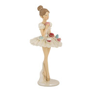 Clayre & Eef | Decoratie Ballerina Wit Beige ø 10x24 cm | 6PR5643