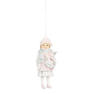 Clayre & Eef | Decoratie hanger Kind Roze Groen 5x4x11 cm | 6PR5659