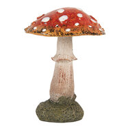 Clayre & Eef | Decoratie Paddenstoel Rood Wit ø 9x12 cm | 6PR5743