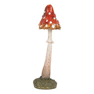 Clayre & Eef | Decoratie Paddenstoel Rood Wit 4x4x12 cm | 6PR5744