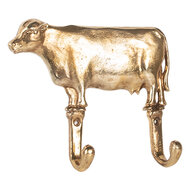 Clayre &amp; Eef   | Wandhaak Goudkleurig 17x4x15 cm | 6Y5895