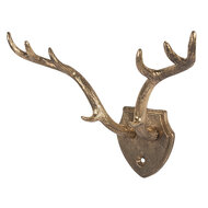 Clayre &amp; Eef   | Wandhaak Goudkleurig 17x8x12 cm | 6Y5899