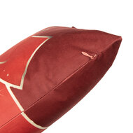 Clayre &amp; Eef   | Kussenhoes Rood Goudkleurig 45x45 cm | KT021.435