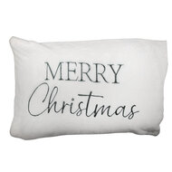 Clayre &amp; Eef   | Kussenhoes Wit Groen 35x50 cm | KT036.055