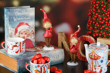 Dekoratief | Tea for two &#039;Santa Carrousel&#039;, porselein, 240ml+240ml+500ml | A246031