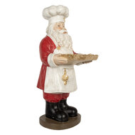 Clayre &amp; Eef   | Kerstdecoratie Kerstman Rood Wit 40x39x81 cm | 5PR0183
