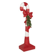 Clayre &amp; Eef   | Decoratie zuurstok Rood Wit 25x18x83 cm | 5PR0185