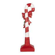 Clayre &amp; Eef   | Decoratie zuurstok Rood Wit 25x18x83 cm | 5PR0185
