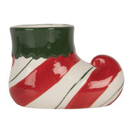 Clayre &amp; Eef   | Bloempot Binnen Rood Groen 15x8x10 cm | 6CE2317