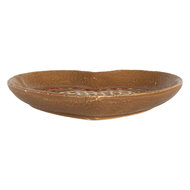 Clayre &amp; Eef   | Servies Ontbijtbord Bruin Wit 17x17x3 cm | 6CE2325