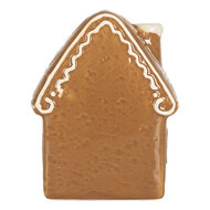 Clayre &amp; Eef   | Decoratie Huisje met LED Bruin Wit 8x6x11 cm | 6CE2329