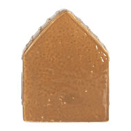 Clayre &amp; Eef   | Decoratie Huisje met LED Bruin Wit 8x6x10 cm | 6CE2330
