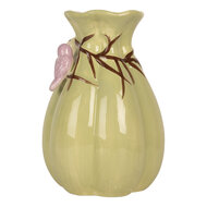 Clayre &amp; Eef   | Vaas Groen Roze &oslash; 14x21 cm | 6CE2313