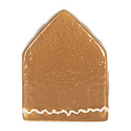 Clayre &amp; Eef   | Decoratie Huisje met LED Bruin Wit 8x6x10 cm | 6CE2337