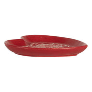 Clayre &amp; Eef   | Servies Ontbijtbord Rood Wit 17x17x3 cm | 6CE2359