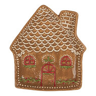 Clayre &amp; Eef   | Servies Ontbijtbord Bruin Wit 20x18x3 cm | 6CE2360