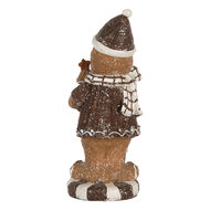 Clayre &amp; Eef   | Decoratie peperkoekpop Bruin Wit 8x8x20 cm | 6PR5813