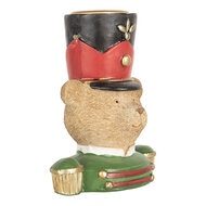 Clayre &amp; Eef   | Kandelaar Beer Bruin Groen 9x6x10 cm | 6PR5753