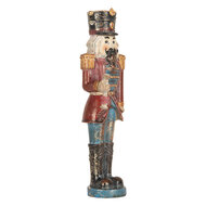 Clayre &amp; Eef   | Kerstdecoratie Notenkraker Rood Blauw 7x6x21 cm | 6PR5758