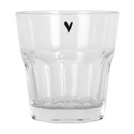 Clayre &amp; Eef   | Waterglas Transparant &oslash; 8x8 cm / 150 ml | BHSGL0011