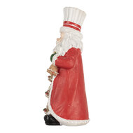 Clayre &amp; Eef   | Kerstdecoratie Kerstman Bruin Rood 15x11x25 cm | 6PR5849