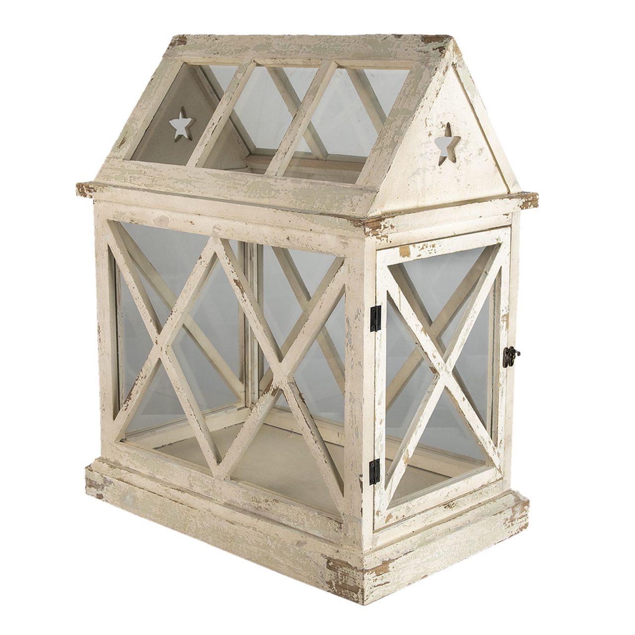 Clayre & Eef   | Decoratie Kweekkasje Wit 54x35x66 cm | 5H0466