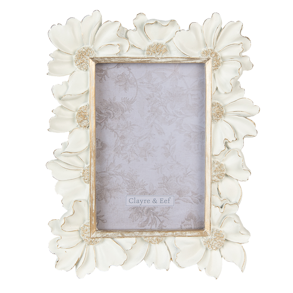 Clayre & Eef   | Fotolijst Wit 18x2x23 cm / 10x15 cm | 2F0912