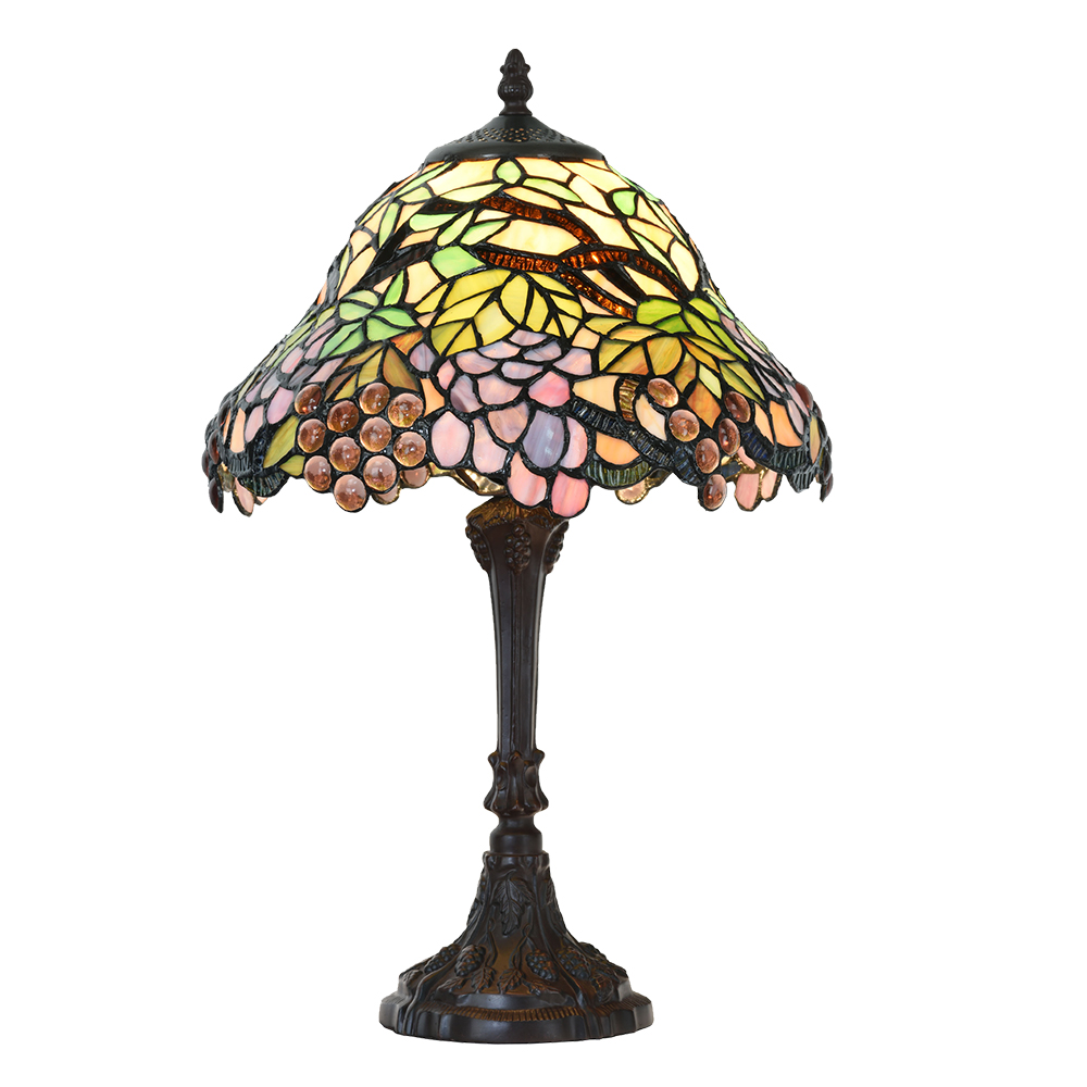 Clayre & Eef   | Tiffany Tafellamp Groen, Blauw ø 30x48 cm E27/max 1x60W | 5LL-789