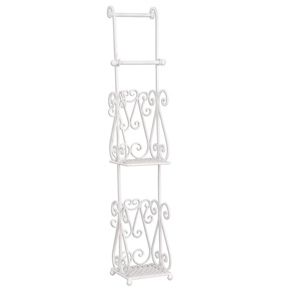 Clayre & Eef   | WC Rolhouder Hangend Wit 17x17x97 cm | 4Y0232W