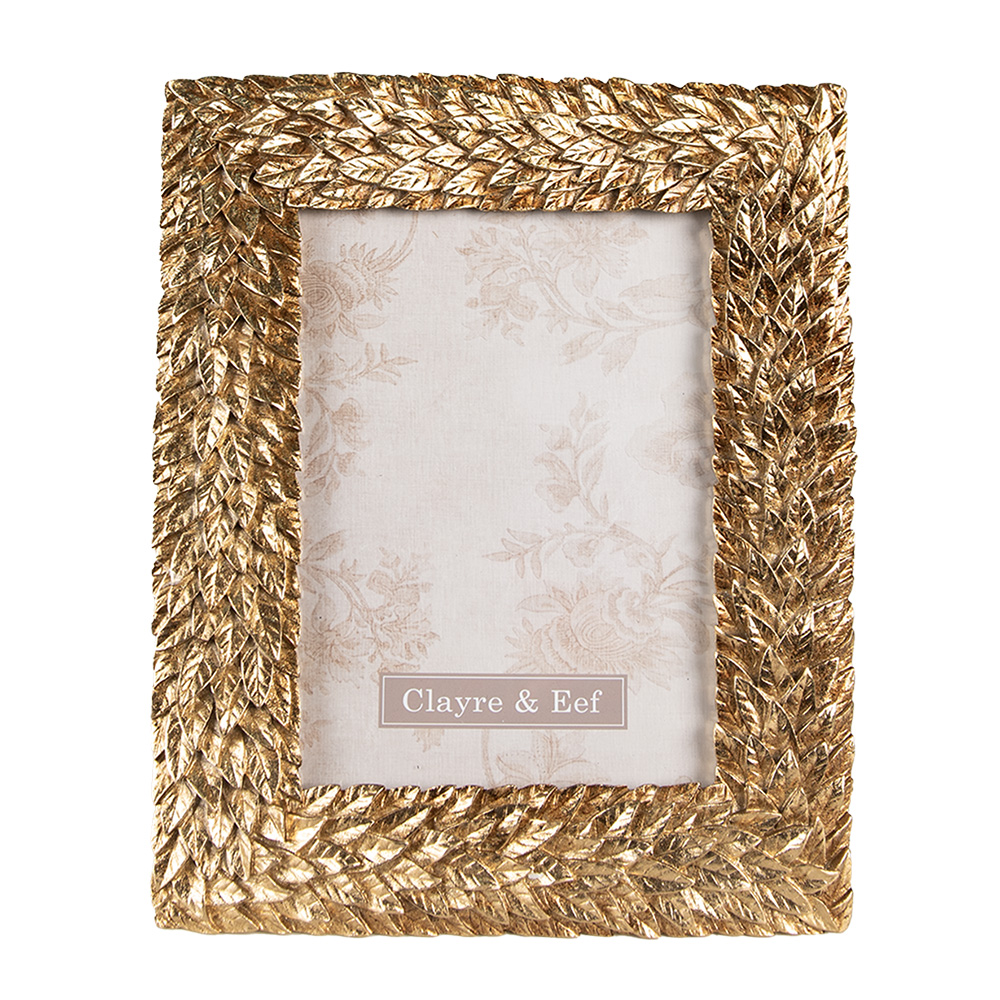 Clayre & Eef   | Fotolijst Goudkleurig 19x2x24 cm / 13x18 cm | 2F0947