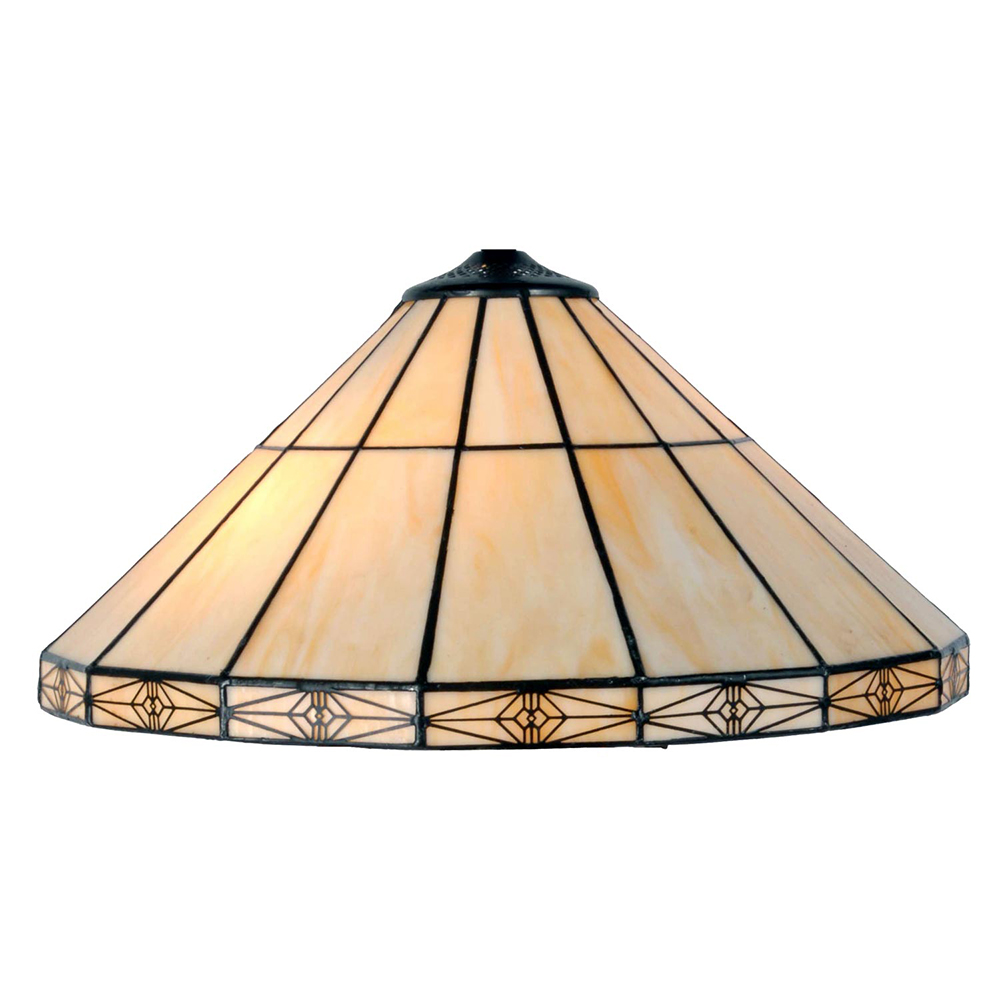 Clayre & Eef   | Lampenkap Tiffany Beige ø 41x22 cm | 5LL-3088