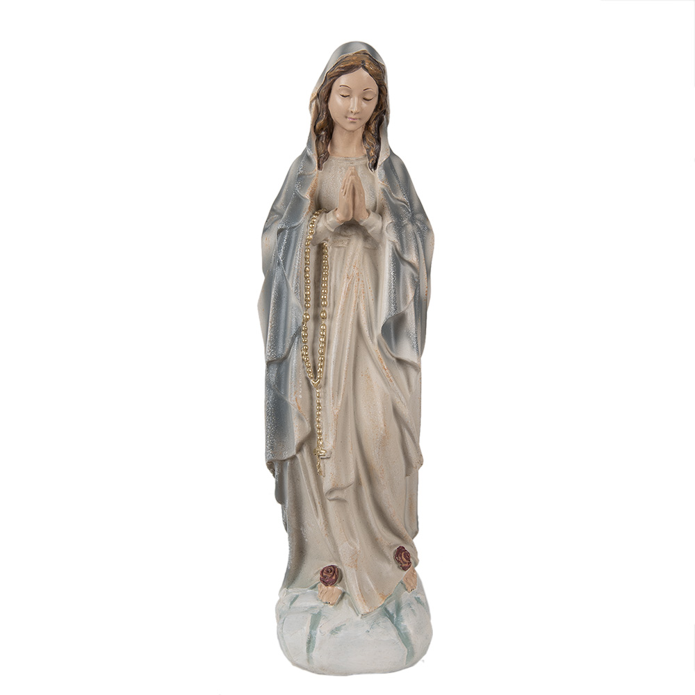 Clayre & Eef   | Decoratie Beeld Maria Grijs 11x8x35 cm | 6PR3894
