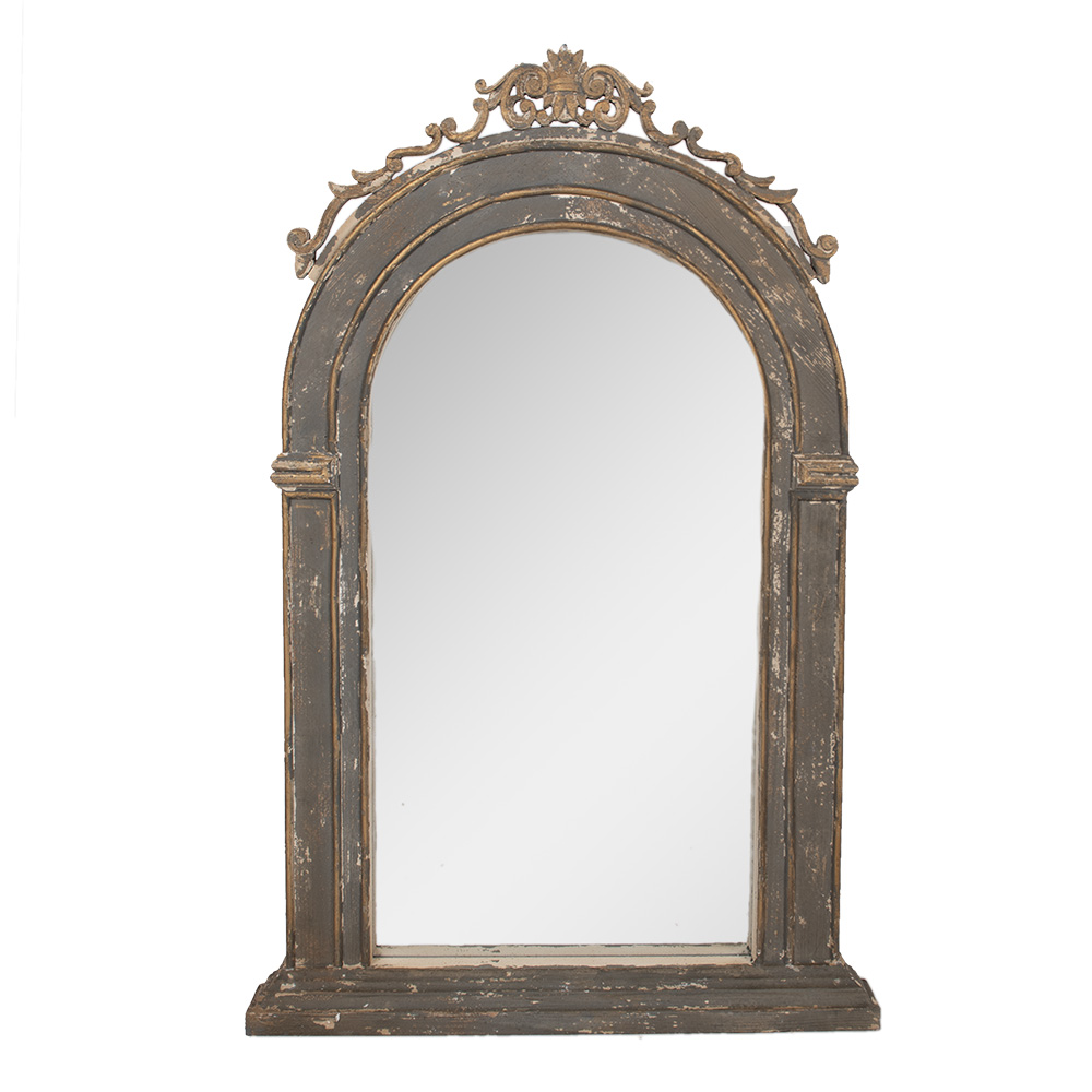 Clayre & Eef   | Wandspiegel Grijs Beige 73x7x115 cm | 52S297