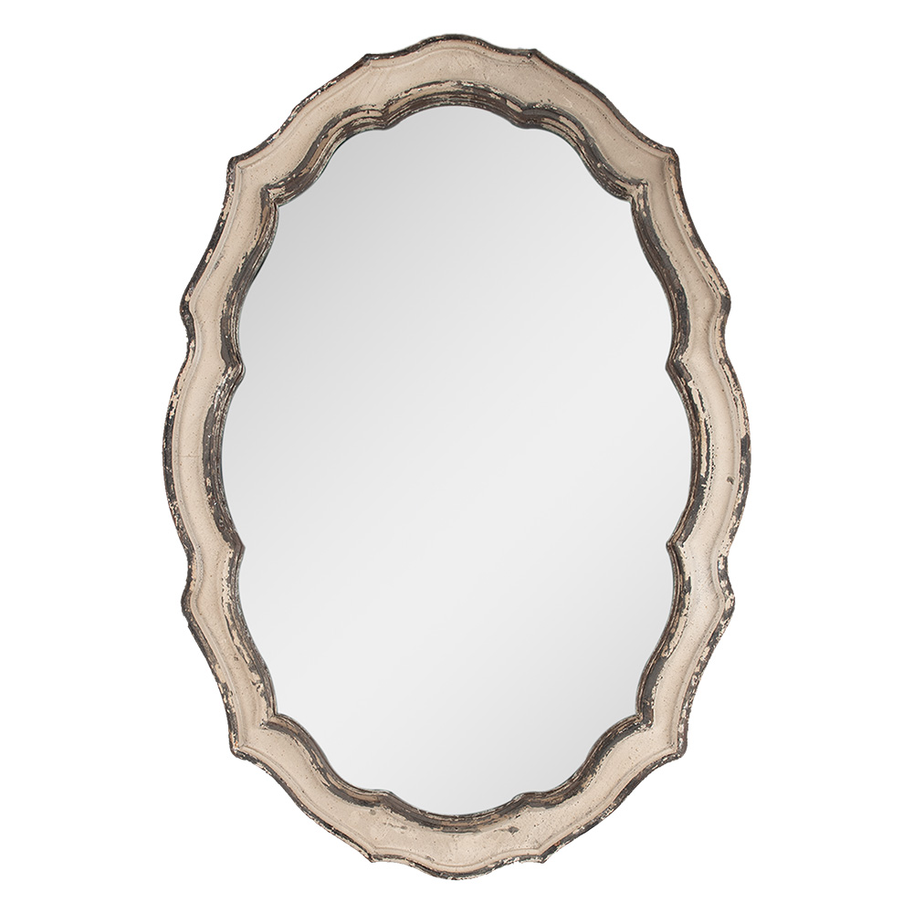 Clayre & Eef   | Wandspiegel Beige Bruin 52x3x75 cm | 52S303