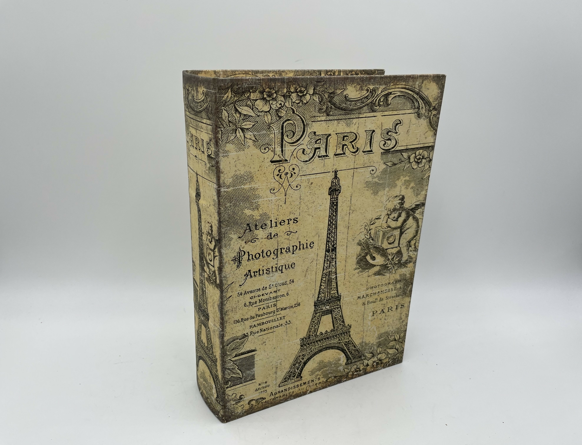 Boekenkluis antiek Eifeltoren Parijs decoratieboek opbergdoos 30 cm x 20 cm  | 541580 | Meraki Shop