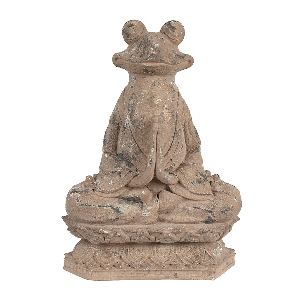 Clayre & Eef   | Decoratie Kikker Bruin 27x17x37 cm | 6PR5063