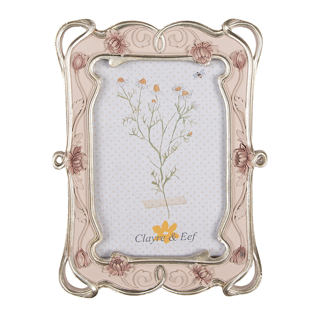 Clayre & Eef   | Fotolijst Roze 16x2x21 cm / 10x15 cm | 2F1055