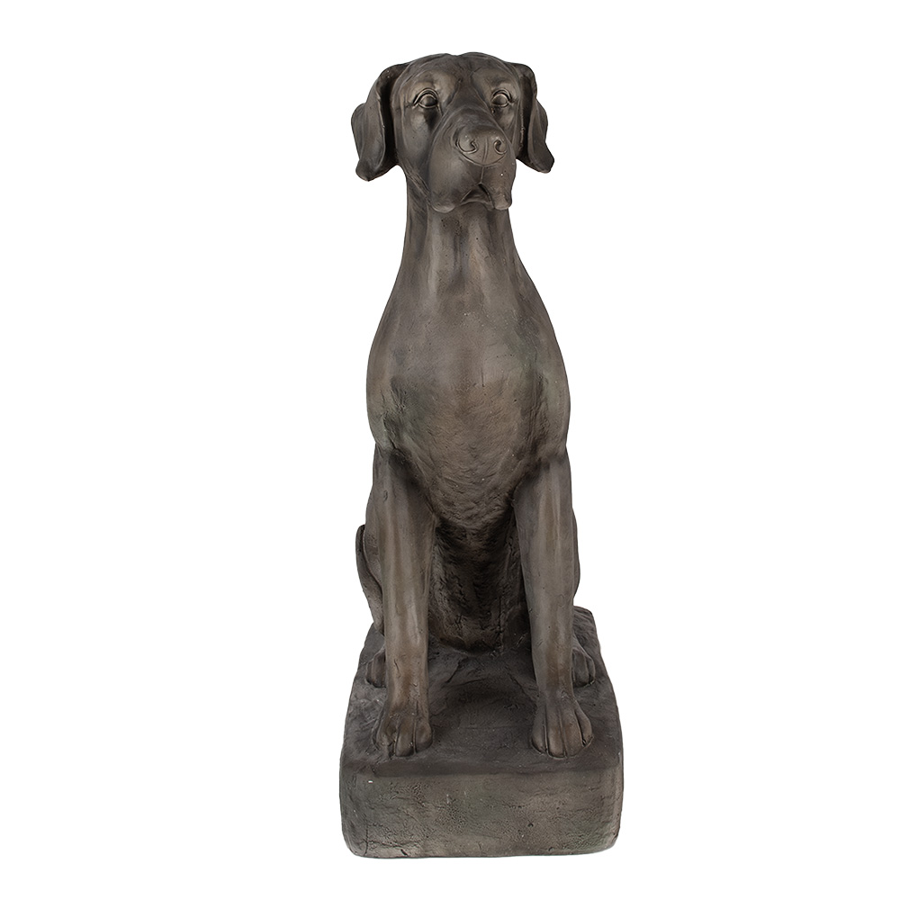 Clayre & Eef   | Beeld Hond Grijs 44x26x73 cm | 5MG0044