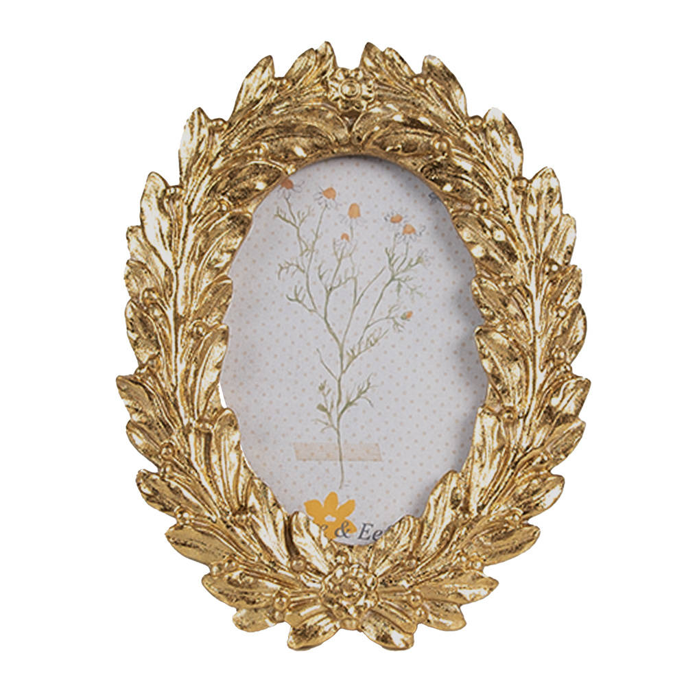 Clayre & Eef   | Fotolijst Goudkleurig 10x2x13 cm / 7x9 cm | 2F1050